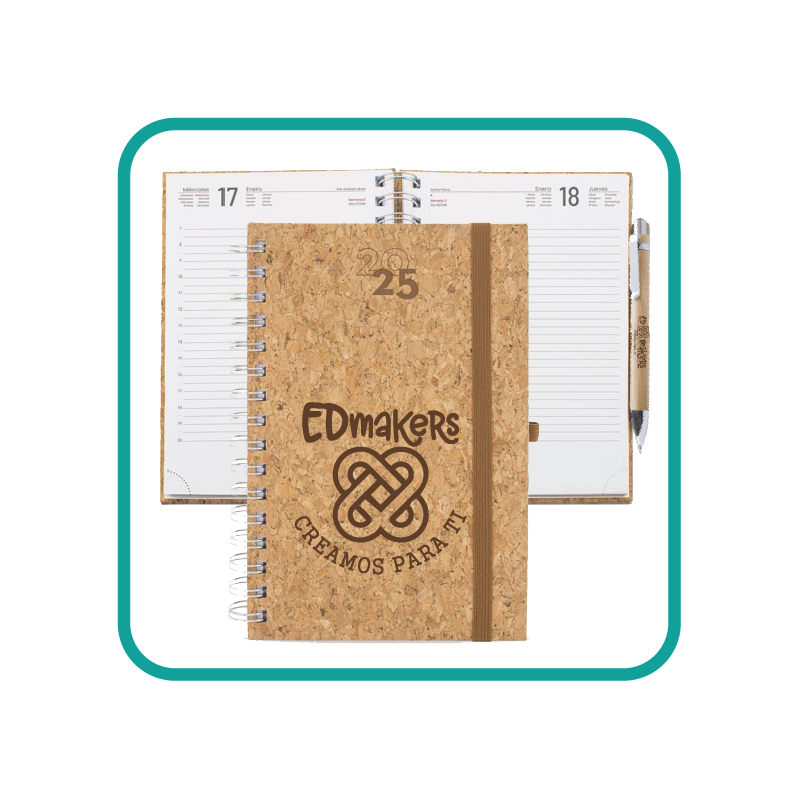 Agenda corcho personalizada