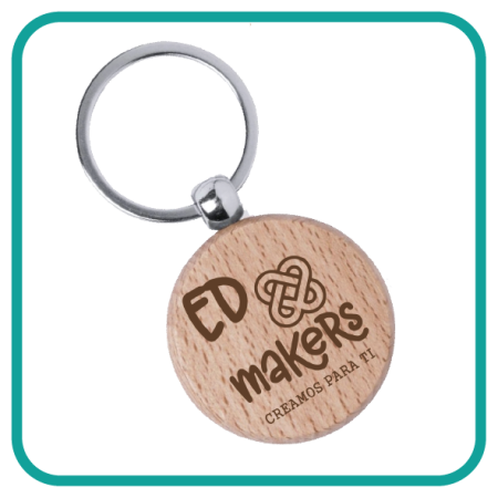 Llavero madera CÍRCULO personalizado